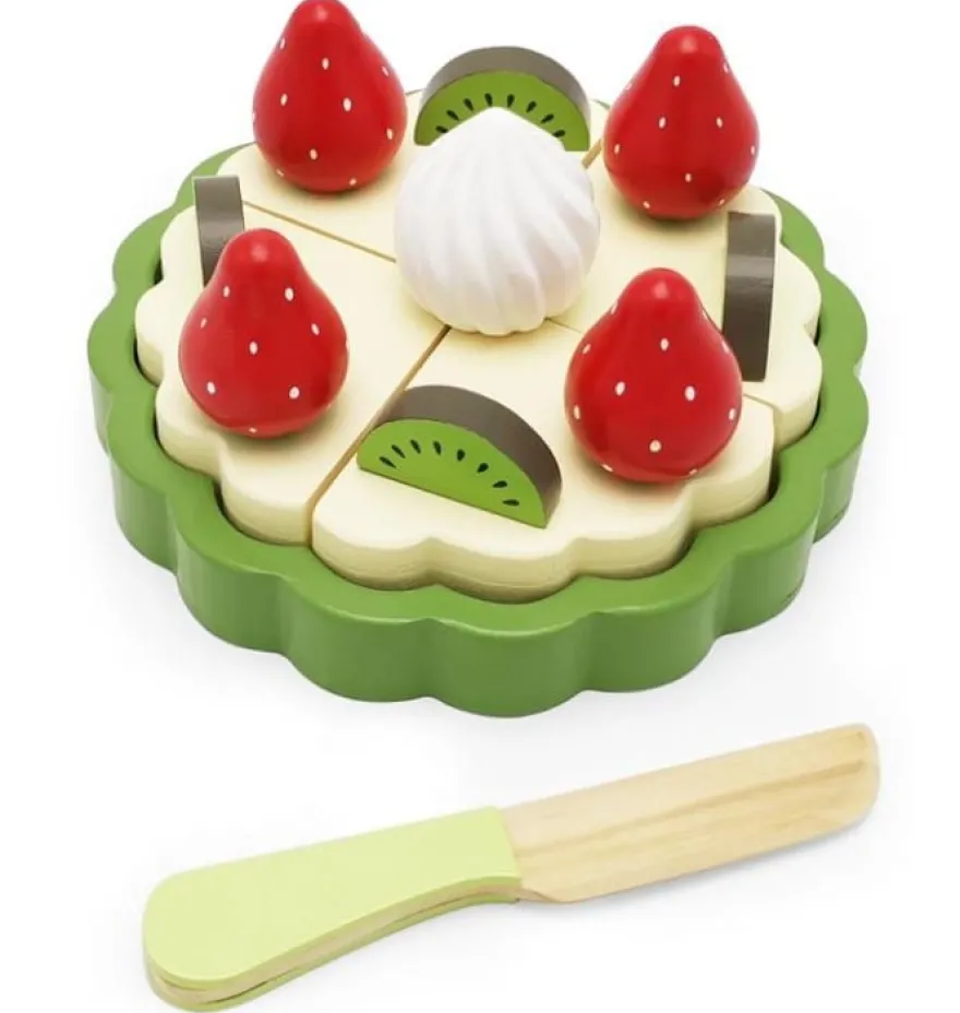 Leksaksmat - Bakelse med jordgubb och kiwi