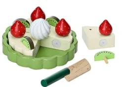 Leksaksmat - Bakelse med jordgubb och kiwi
