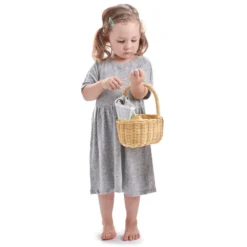 Leksaksmat - Flätad korg med varor