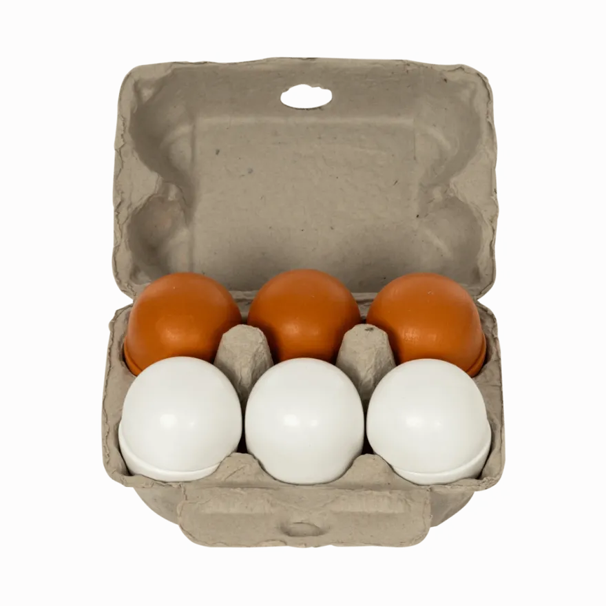Leksaksmat – Ägg i kartong, 6 st.