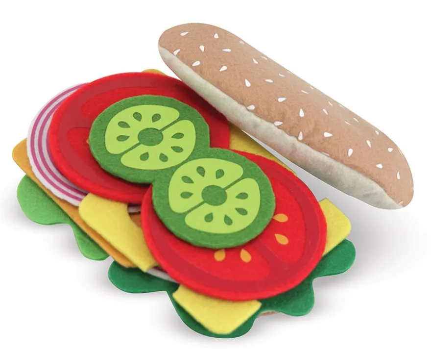 Leksaksmat - Sandwich av filt, 33 delar