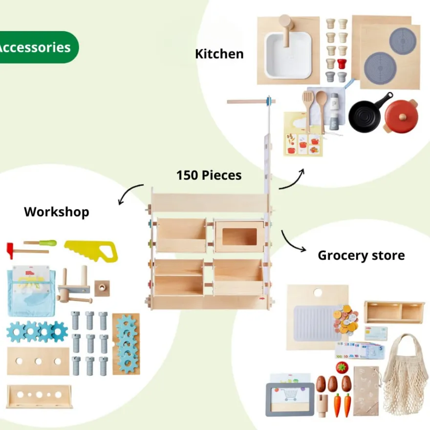 Lekstation 3-i-1 - Kök, butik & verkstad