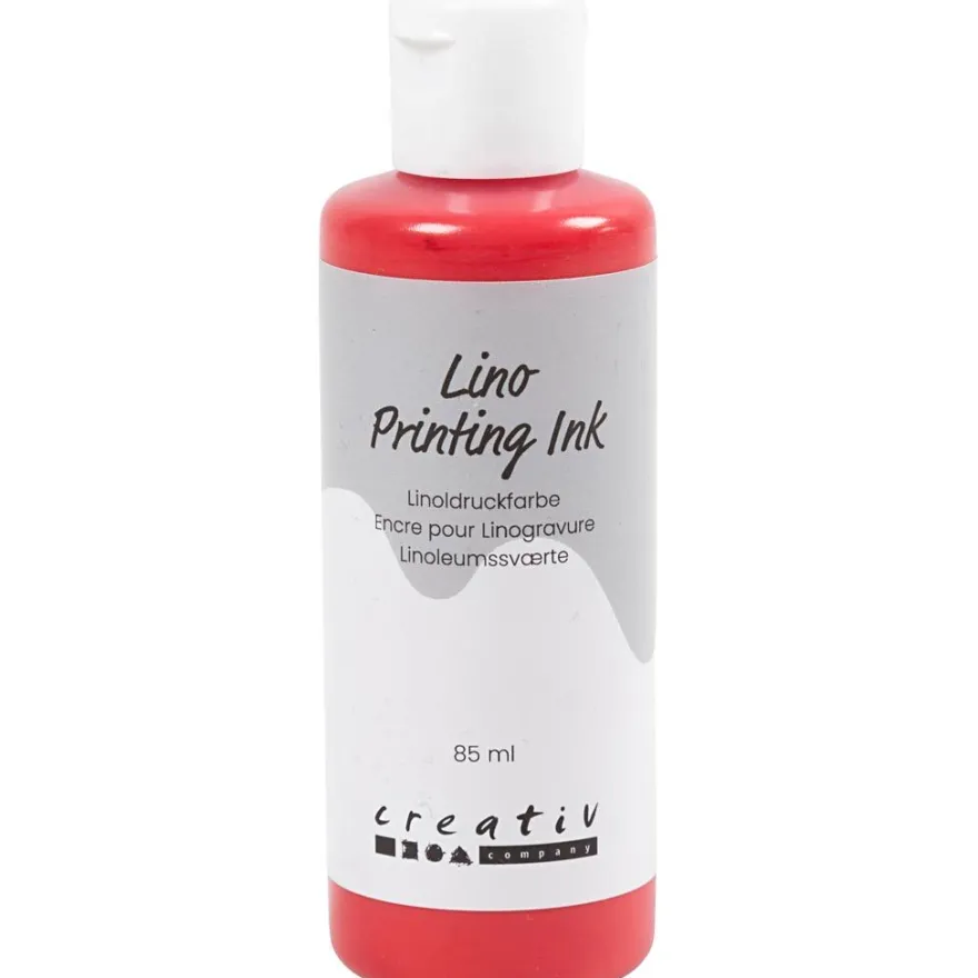 Linoleumfärg 85 ml. - Röd