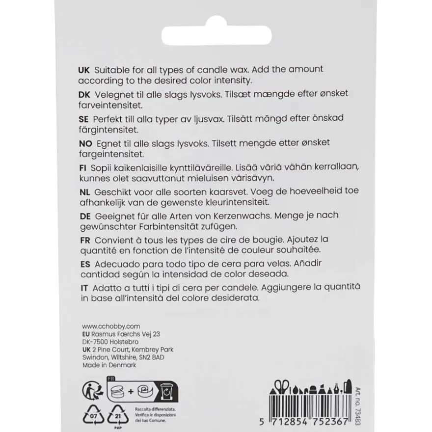 Ljusfärg för ljusstöpning - Rosa, 5 g