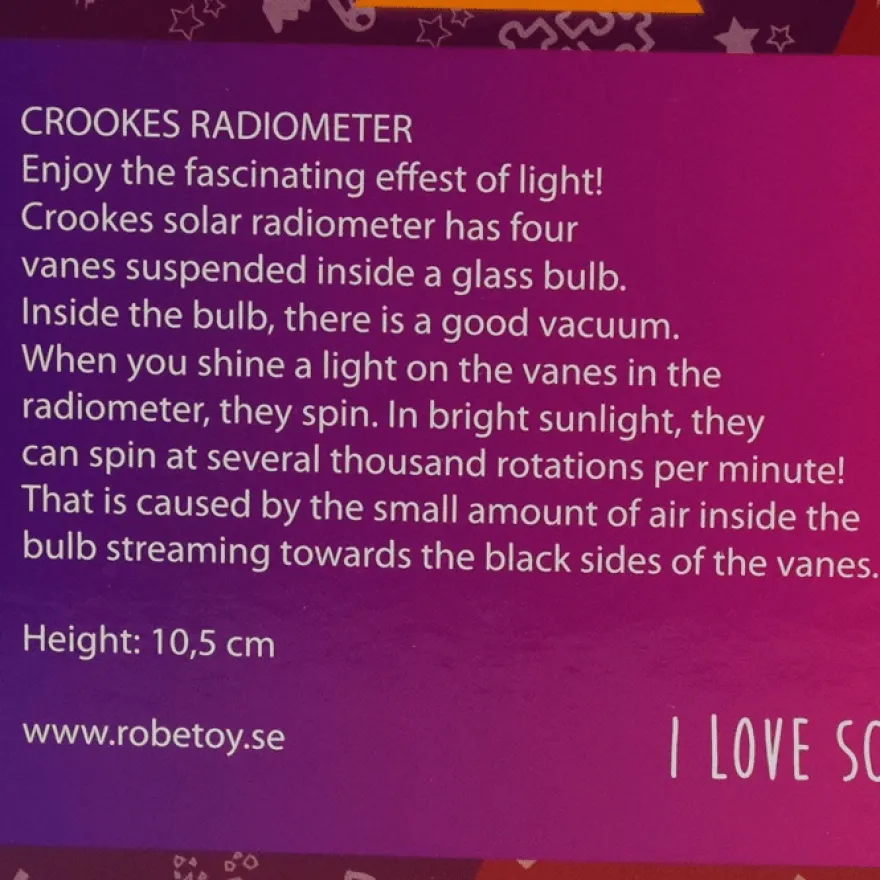 Ljuskvarn - Crookes radiometer
