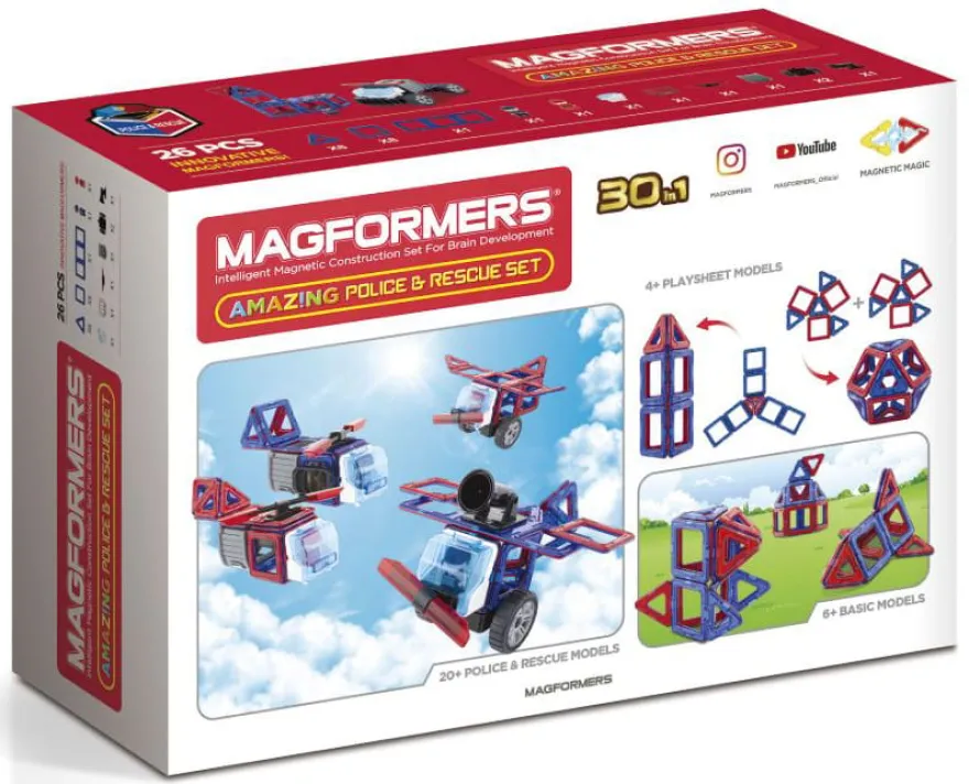Magformers 26 st. - Polis- och brandkår