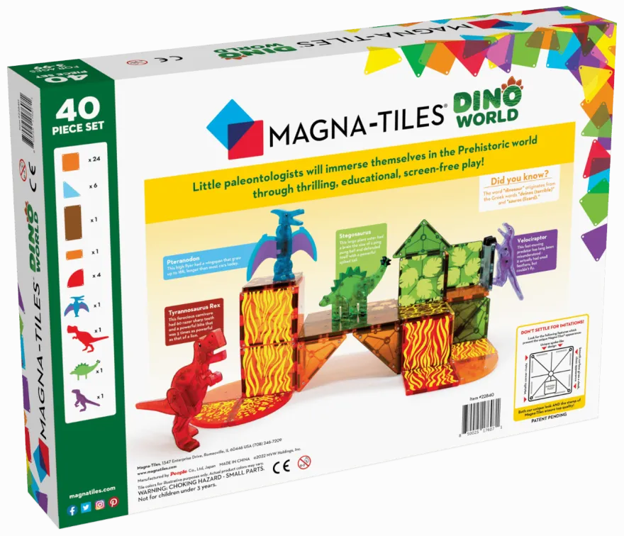 Magna-Tiles | Dino World, 40 st.