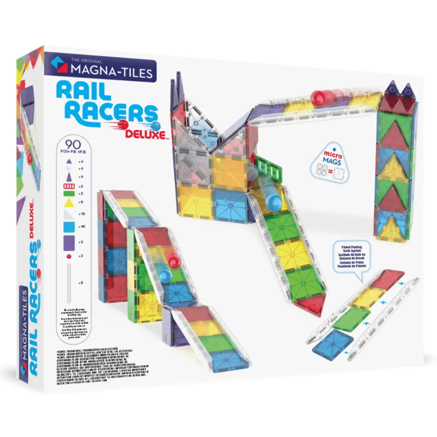 Magna-Tiles | Kulbana Rail Racers Deluxe, 90 st.