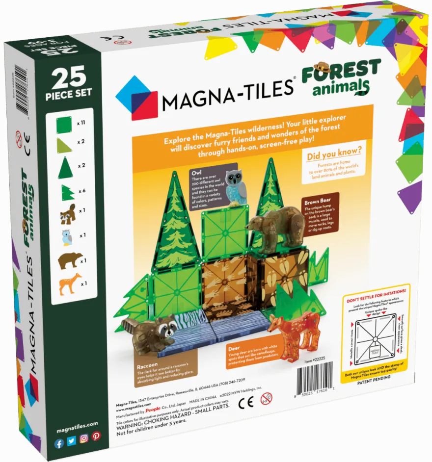 Magna-Tiles | Livet i skogen, 25 st.