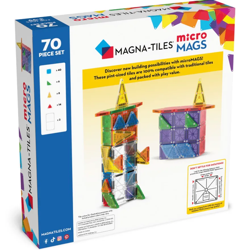 Magna-Tiles | microMAGS Deluxe, 70 st.