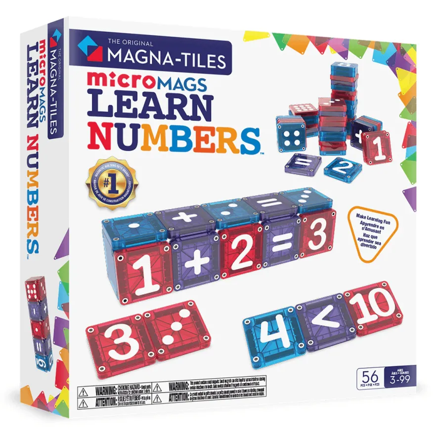 Magna-Tiles | microMAGS Learn Numbers, 56 st.