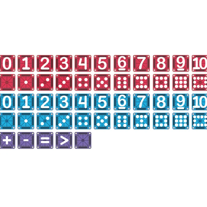 Magna-Tiles | microMAGS Learn Numbers, 56 st.