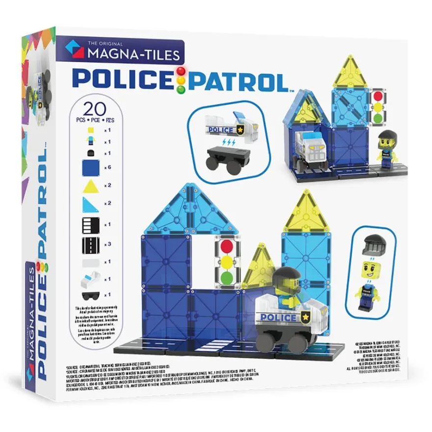 Magna-Tiles | Polispatrull, 20 st.