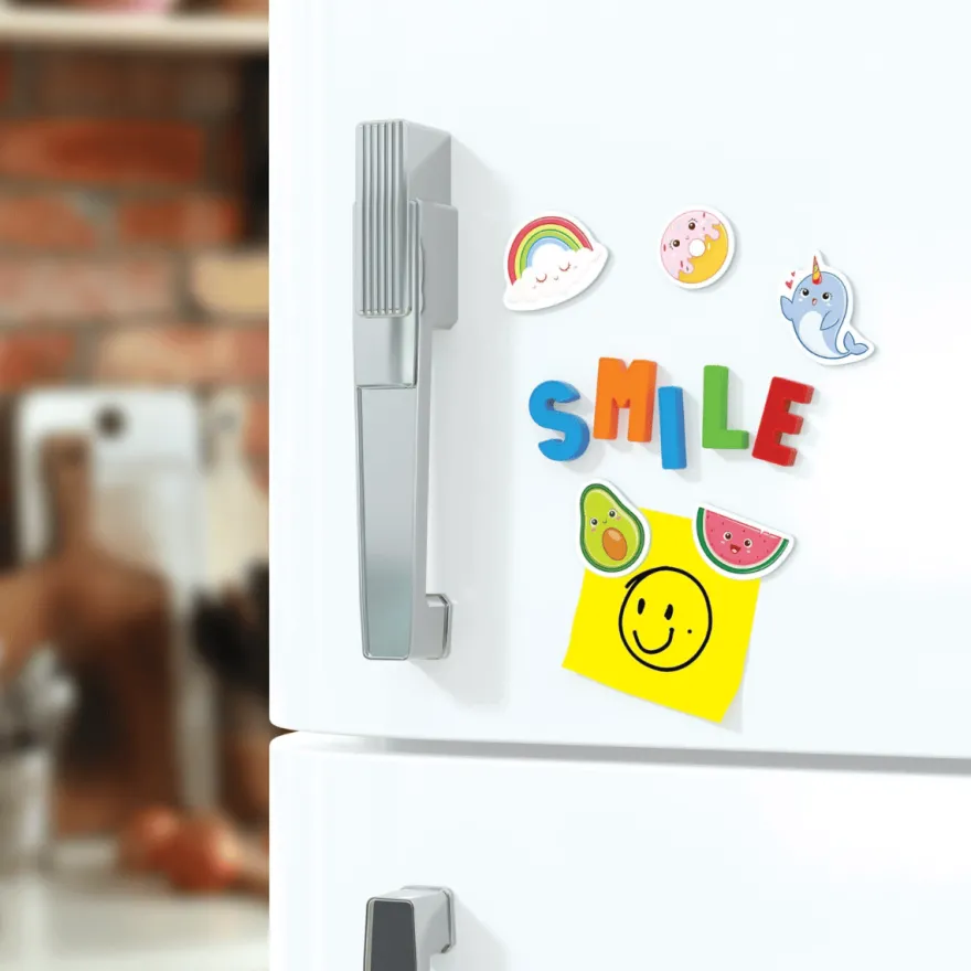 Magnetpaket med ABC, 123 och figurer, 106 delar