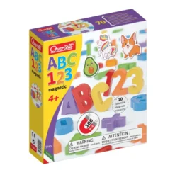 Magnetpaket med ABC, 123 och figurer, 106 delar