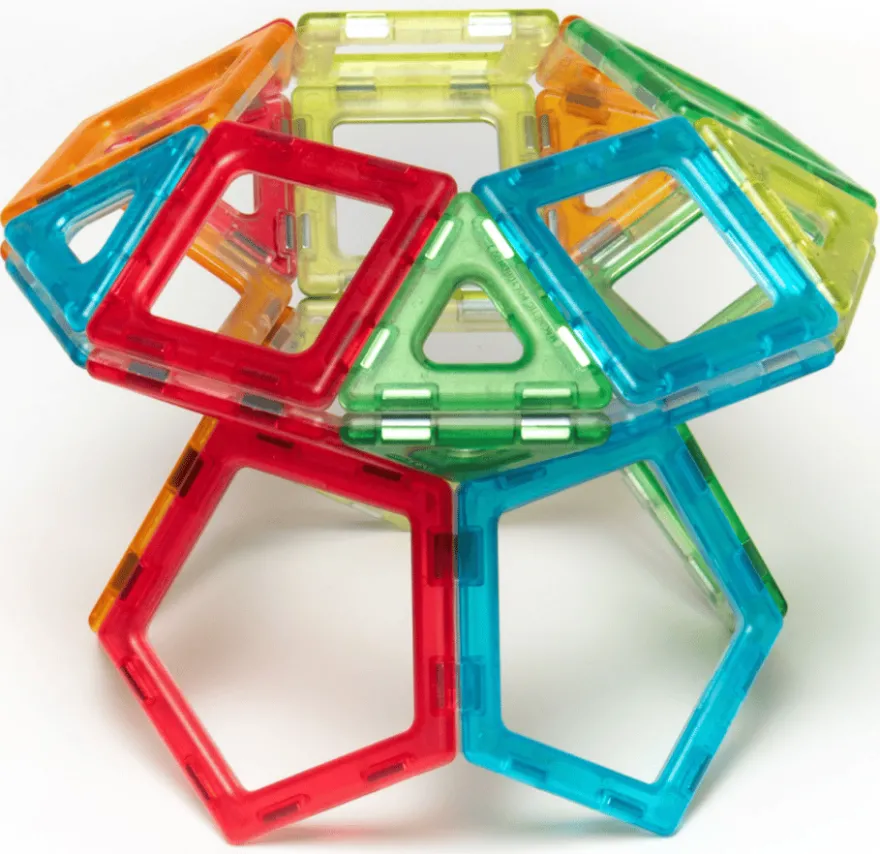 MAG Polydron | Transparent | 100 delar