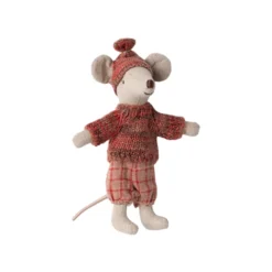 Maileg - Vintermus med skidor, Storasyster - Rosa