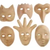 Masker i Papier maché, 6 st.