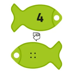 Matematik-fiskespel med uppgiftskort