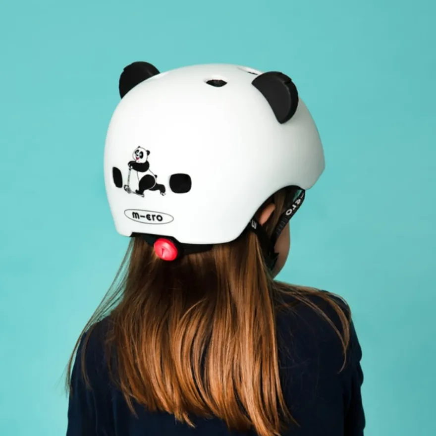 Micro cykelhjälm Panda - Small, 48-53 cm