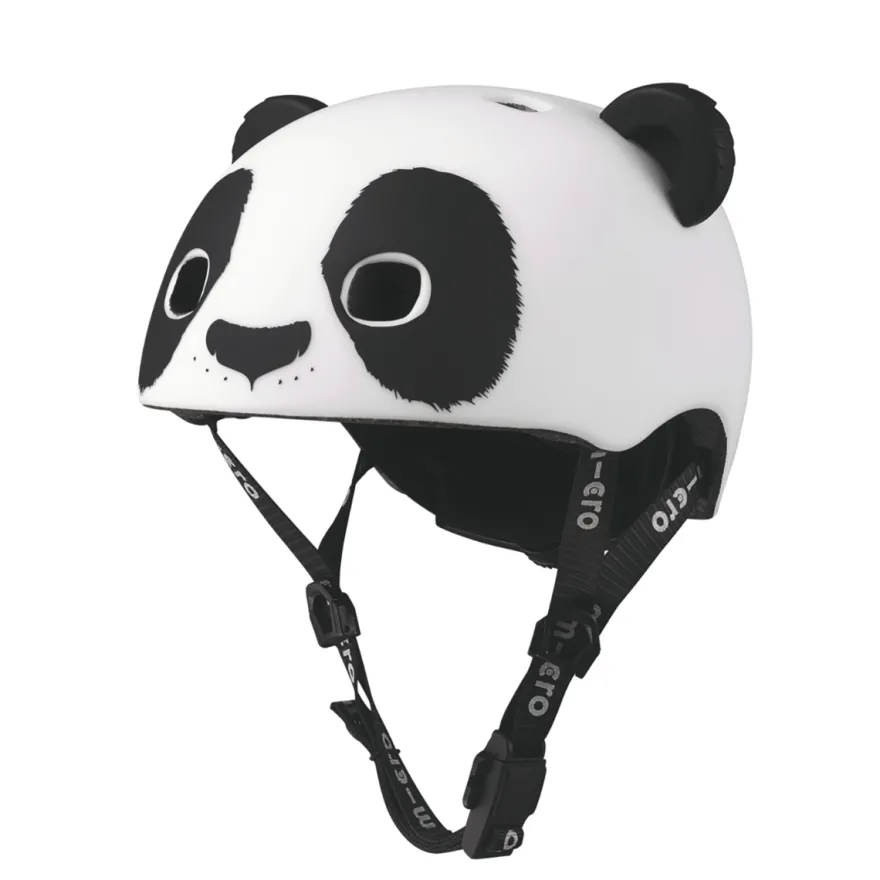 Micro cykelhjälm Panda - Small, 48-53 cm