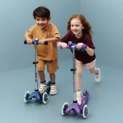 Micro Sparkcykel - Mini Deluxe Glitter LED, Marin