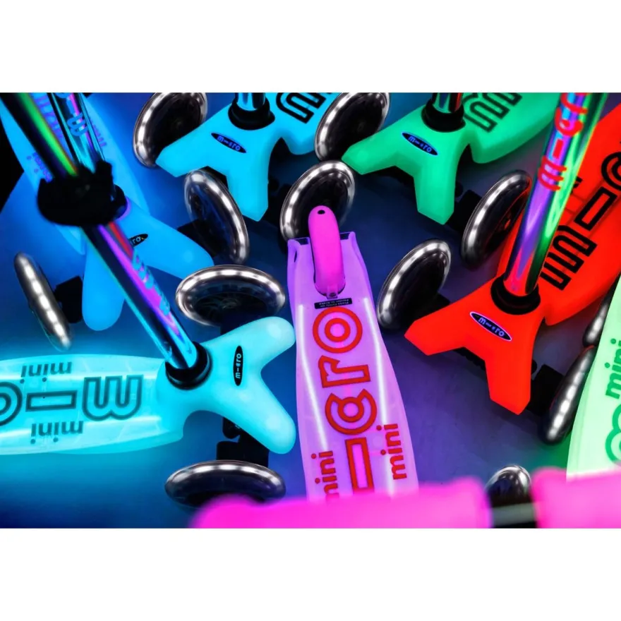 Micro Sparkcykel - Mini Deluxe Glow LED Plus, Rosa