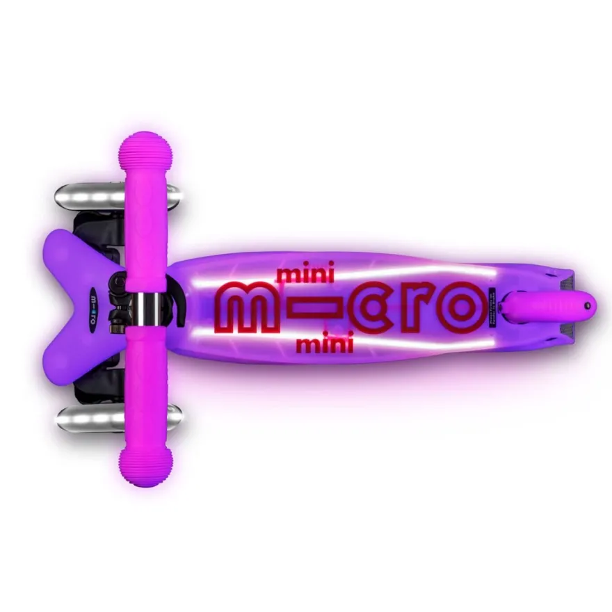 Micro Sparkcykel - Mini Deluxe Glow LED Plus, Rosa