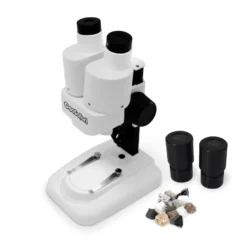 Mikroskop, Stereo 10-20x - Inkl. 12 stenexemplarer