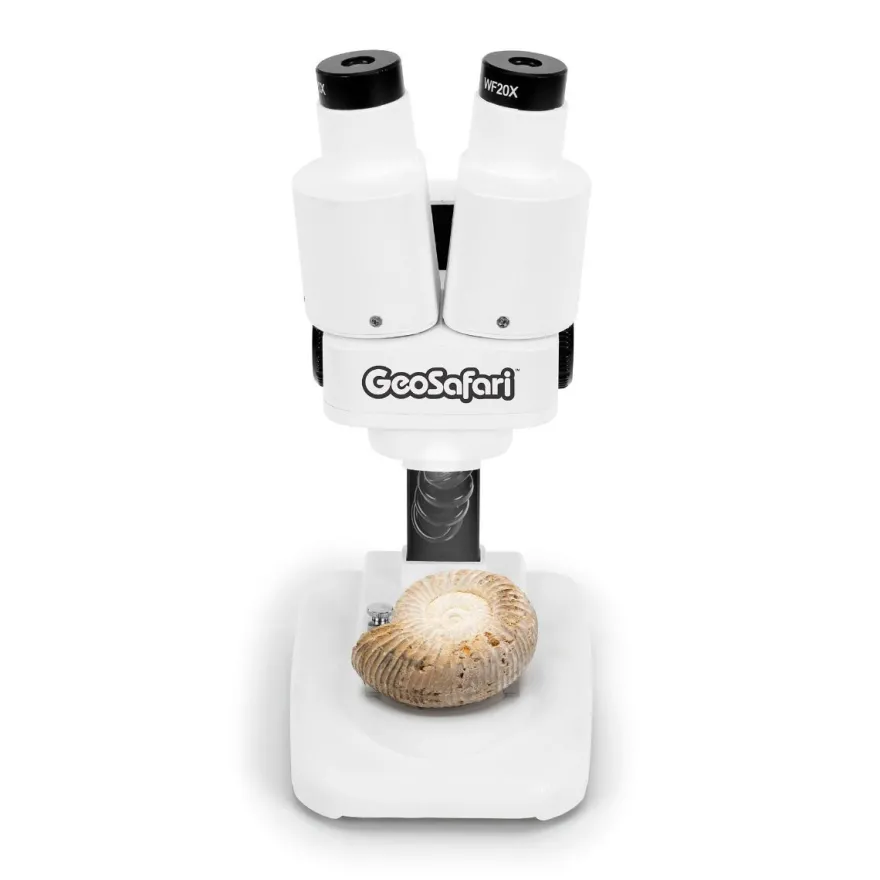 Mikroskop, Stereo 10-20x - Inkl. 12 stenexemplarer