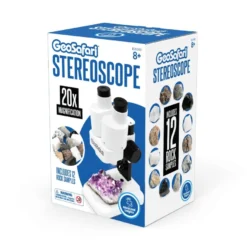 Mikroskop, Stereo 10-20x - Inkl. 12 stenexemplarer
