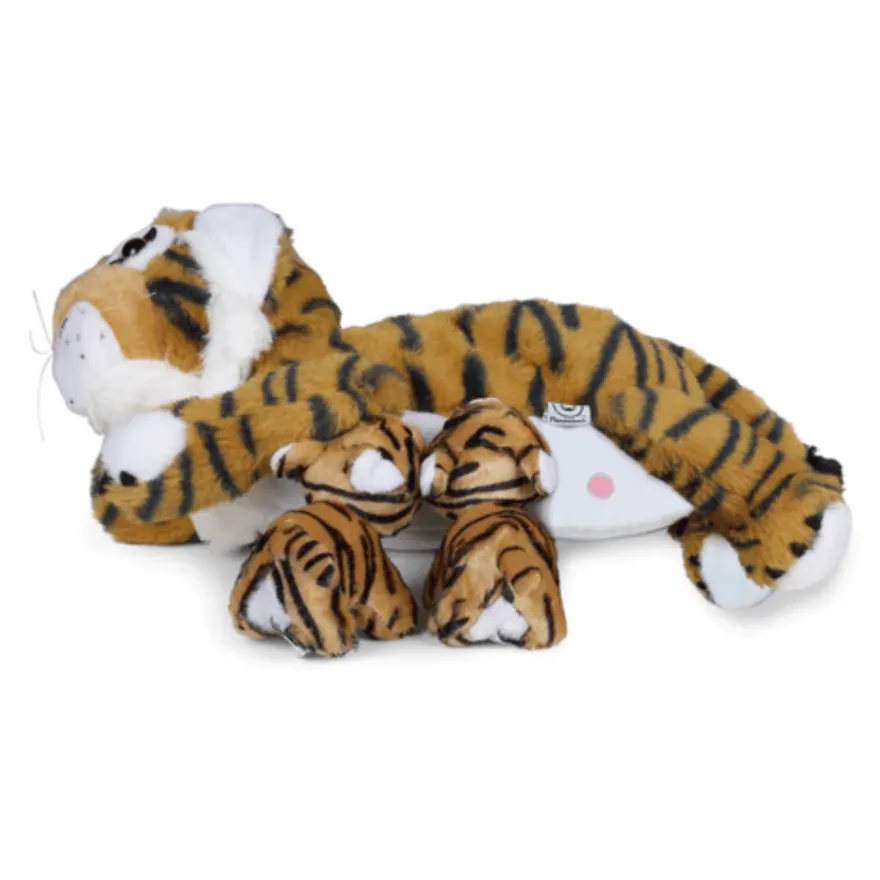 Mjukisfamilj – Tigermamma med ungar