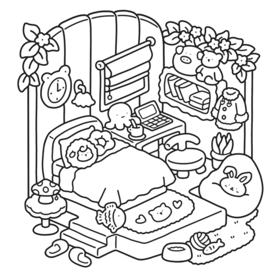 Målarbok - Cozy Corner