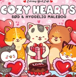 Målarbok - Cozy Hearts