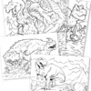 Målarbok - Dinosaurier, 36 sidor