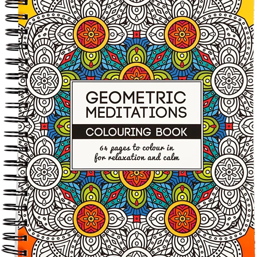 Målarbok Mindfullness - Geometri, 64 sidor