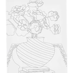 Målarduk 24 x 30 cm – Bukett i vas