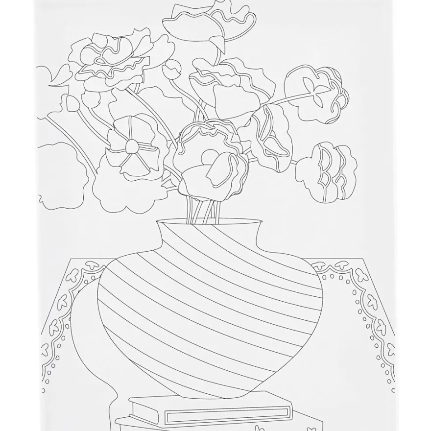 Målarduk 24 x 30 cm – Bukett i vas