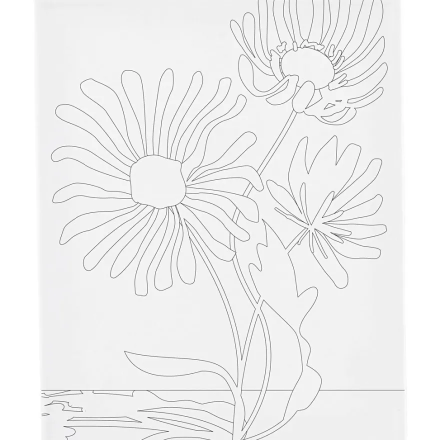 Målarduk 24 x 30 cm – En växande blomma