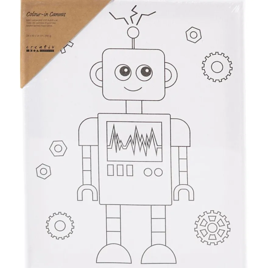 Målarduk 24 x 30 cm – Robot