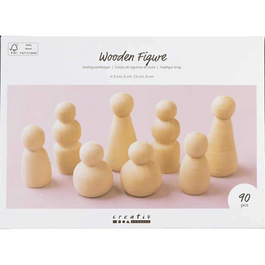 Måla själv – Träfigurer, 90 st.