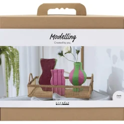 Modelleringspaket med pappersmassa – Vaser, 3 st.