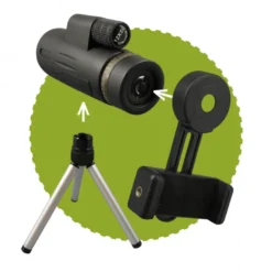 Monokulär kikare 12x – inkl. smartphoneadapter