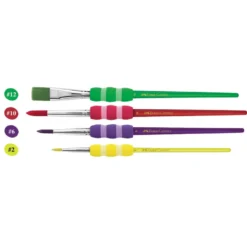 Penselset m. bra grepp, 4 st./4 stl.