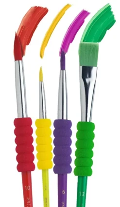 Penselset m. bra grepp, 4 st./4 stl.