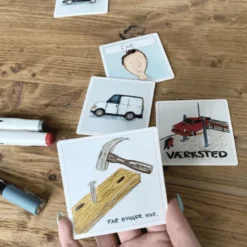 Piktogram-tillbehör - Rita själv-kort, 30 kort