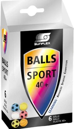 Pingisbollar Sport, 6 st. - Ø 4 cm