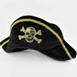 Pirat (cape + hatt), stl. 3-8 år