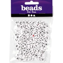 Plastpärlor - Bokstäver, 25 g