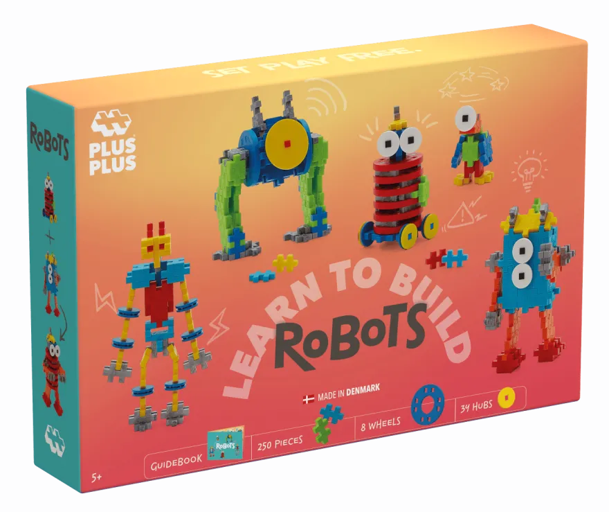 Plus-Plus - Inlärningspaket, Bygg robotar, 250 st.